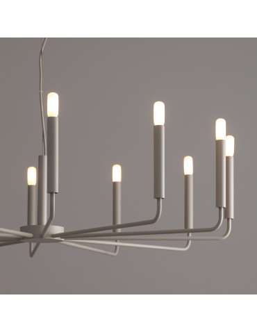 Nowodvorski ORTO B Ceiling Lamps Chandelier Max power 10W only LED E14 Silk gray 11465 - product 2