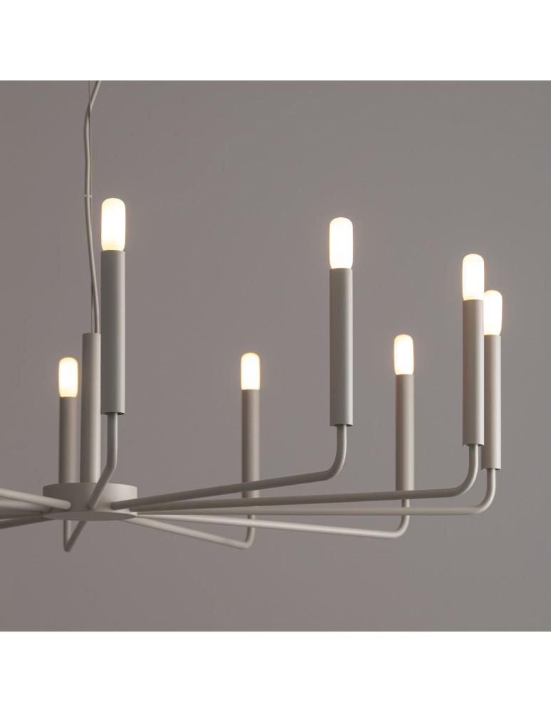 Modern chandeliers - Nowodvorski ORTO B Ceiling Lamps Chandelier Max power 10W only LED E14 Silk gray 11465 - product kolory-swiatla.pl 2