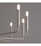 Modern chandeliers - Nowodvorski ORTO B Ceiling Lamps Chandelier Max power 10W only LED E14 Silk gray 11465 - product 3