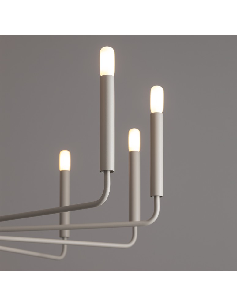 Modern chandeliers - Nowodvorski ORTO B Ceiling Lamps Chandelier Max power 10W only LED E14 Silk gray 11465 - product kolory-swiatla.pl 3