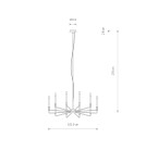 Modern chandeliers - Nowodvorski ORTO B Ceiling Lamps Chandelier Max power 10W only LED E14 Silk gray 11465 - product 4