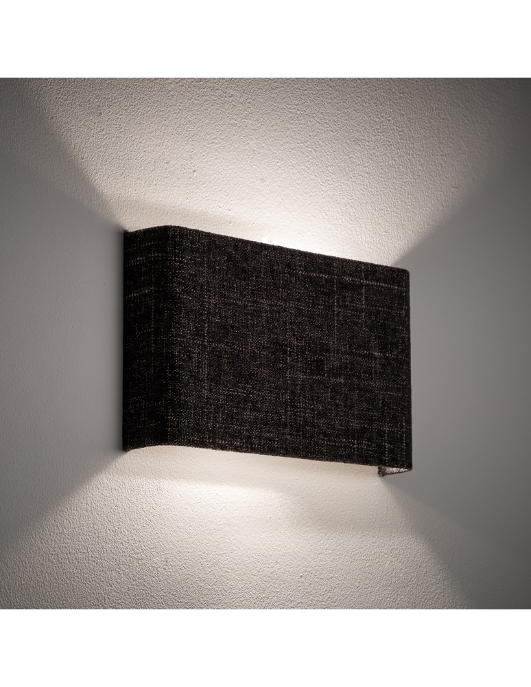 Wall lamps with lampshade - Nowodvorski AMARELA B Wall lamp Max power 10W only LED G9 Black melange 11662 - product kolory-swiatla.pl 2