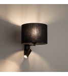 Reading wall lamps - Nowodvorski LUSSO Wall mounted Adjustable with switch Max wattage 10W only LED, 10W only LED E27, GU10 R35 Black 11521 - product 2