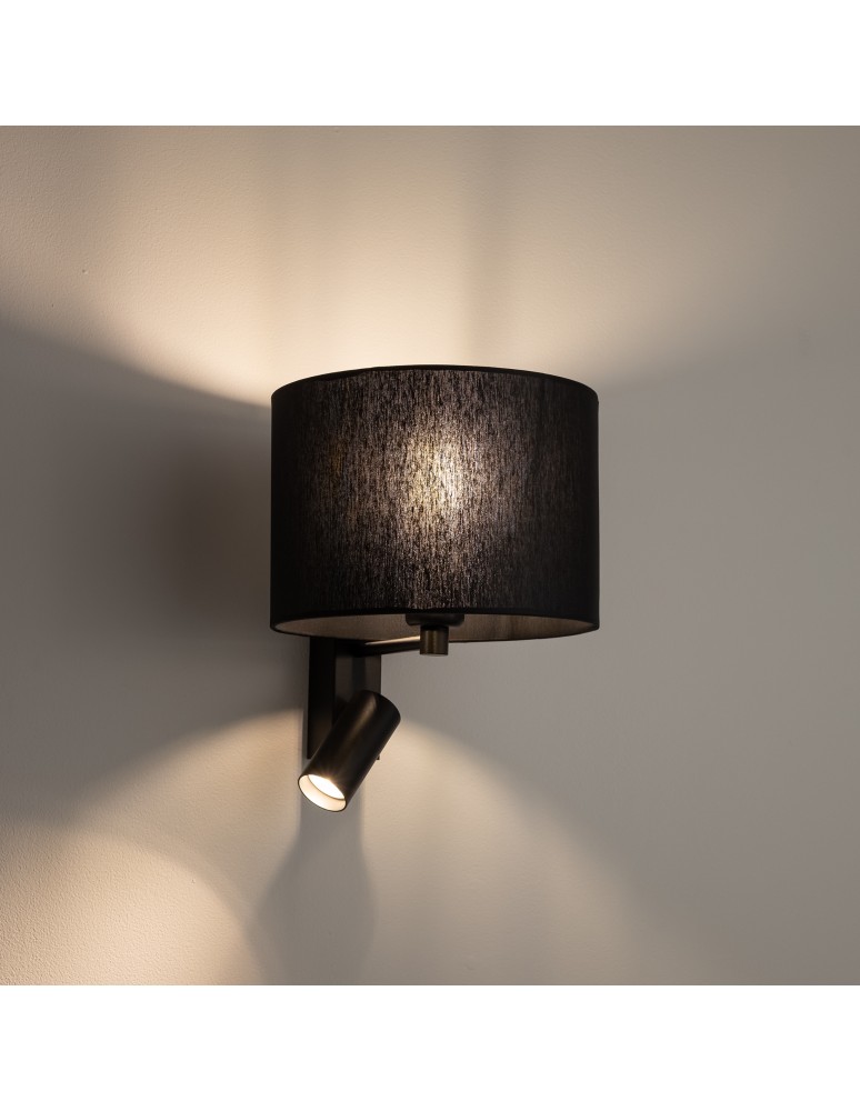 Reading wall lamps - Nowodvorski LUSSO Wall mounted Adjustable with switch Max wattage 10W only LED, 10W only LED E27, GU10 R35 Black 11521 - product kolory-swiatla.pl 2