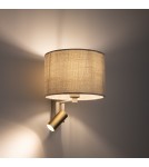 Nowodvorski SANTANA A  Ścienna Regulowany z włącznikiem Max moc 10W only LED, 10W only LED E27, GU10 R35  Kremowy 11654