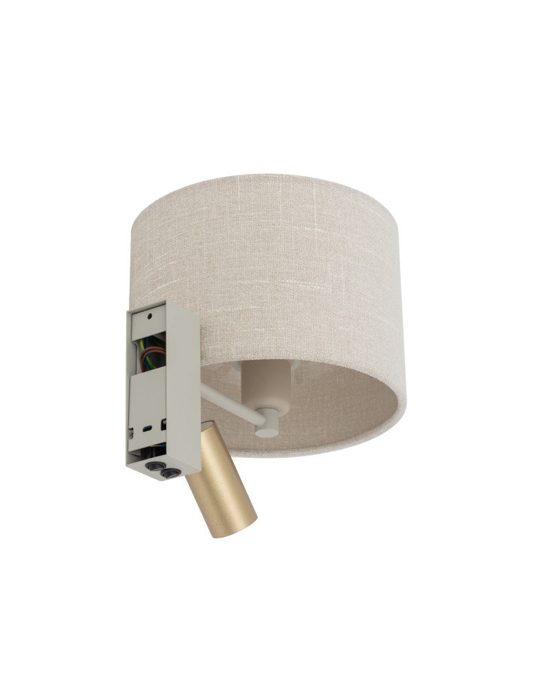 Nowodvorski SANTANA A  Ścienna Regulowany z włącznikiem Max moc 10W only LED, 10W only LED E27, GU10 R35  Kremowy 11654