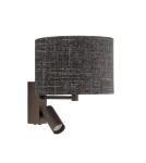 Reading wall lamps - Nowodvorski AMARELA A Wall mounted Adjustable with switch Max wattage 10W only LED, 10W only LED E27, GU10 R35 Black melange 116 - product 1