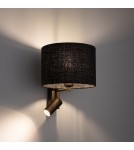 Reading wall lamps - Nowodvorski AMARELA A Wall mounted Adjustable with switch Max wattage 10W only LED, 10W only LED E27, GU10 R35 Black melange 116 - product 2