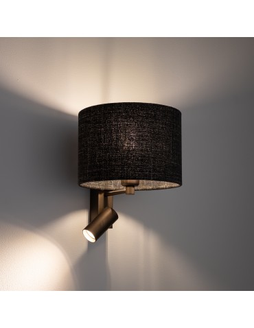 Nowodvorski AMARELA A  Ścienna Regulowany z włącznikiem Max moc 10W only LED, 10W only LED E27, GU10 R35  Czarny melanż 1166 - produkt 2