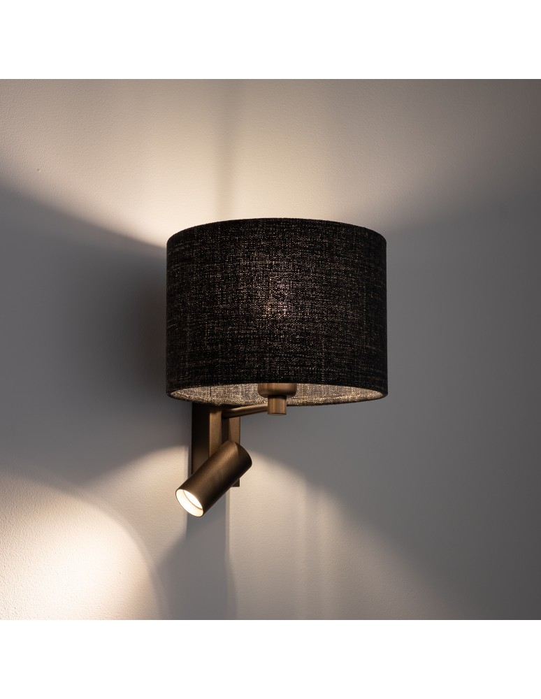 Reading wall lamps - Nowodvorski AMARELA A Wall mounted Adjustable with switch Max wattage 10W only LED, 10W only LED E27, GU10 R35 Black melange 116 - product kolory-swiatla.pl 2