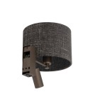 Nowodvorski AMARELA A  Ścienna Regulowany z włącznikiem Max moc 10W only LED, 10W only LED E27, GU10 R35  Czarny melanż 1166