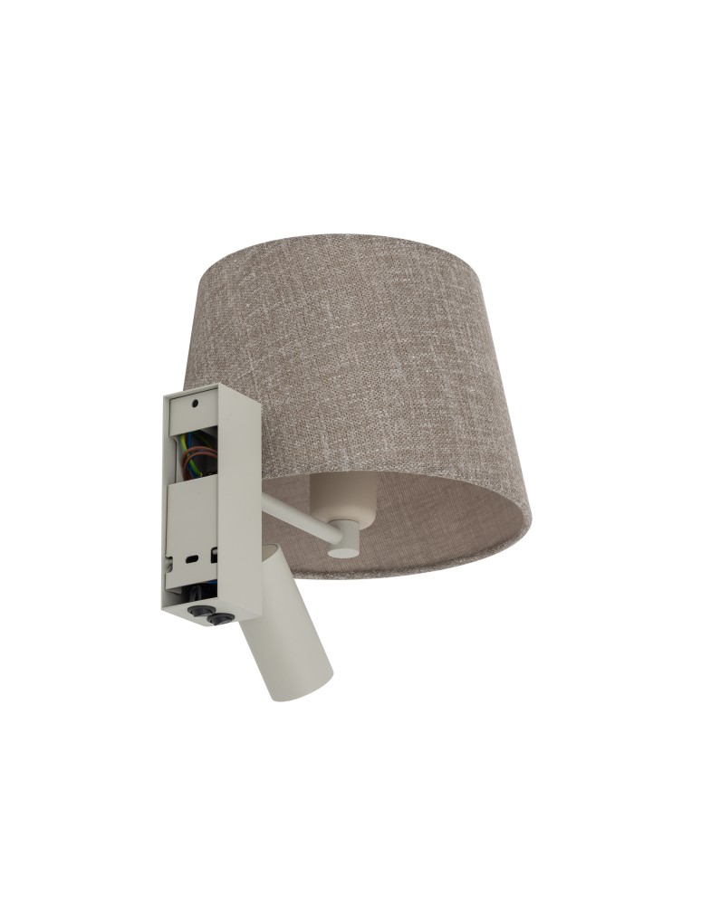 Reading wall lamps - Nowodvorski TUTOIA Wall-mounted Adjustable with switch Max wattage 10W only LED, 10W only LED E27, GU10 R35 Beige 11684 - product kolory-swiatla.pl 4