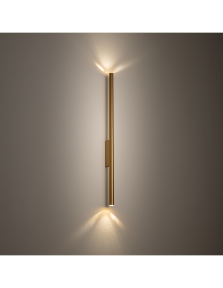 Tube wall lamps - Nowodvorski LASER WALL L Wall Sconces Max wattage 10W only LED G9 Satin Gold 11814 - product kolory-swiatla.pl 2