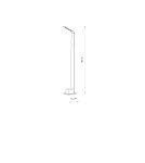 Standing garden lamps - Nowodvorski SLIM LED Outdoor Standing Max power 7W LED IP54 3000K Black 11540 - product 8