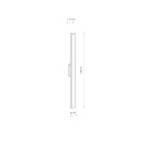 Nowodvorski ISLA LED Zewnętrzna Ścienna Natynkowe Max moc 22W LED IP54 3000K Czarny 11553