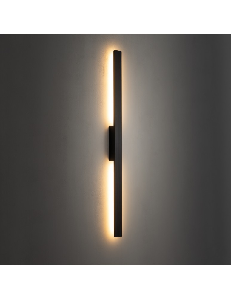 Nowodvorski DEMI LED M Zewnętrzna Ścienna Natynkowe Max moc 18W LED IP54 3000K Czarny 11555