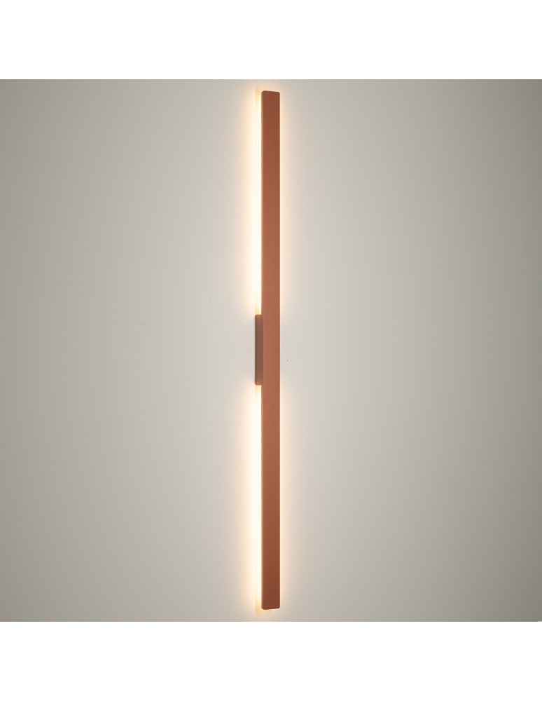 Outdoor wall lamps - Nowodvorski DEMI LED L Outdoor Wall Mounted Max wattage 24W LED IP54 3000K Brick red 11561 - product kolory-swiatla.pl 2