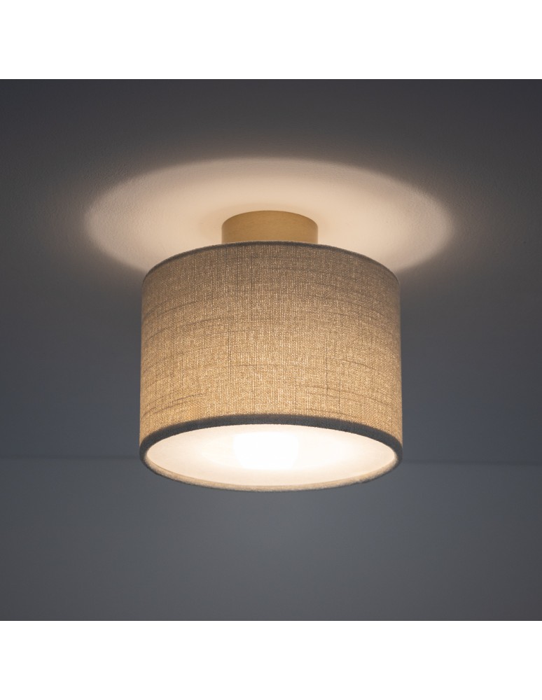 Ceiling lamps with lampshade - Nowodvorski SANTANA S Ceiling Lamps Max wattage 15W only LED E27 Cream 11650 - product kolory-swiatla.pl 2