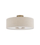 Ceiling lamps with lampshade - Nowodvorski SANTANA M Ceiling Lamps Max wattage 25W only LED E27 Cream 11651 - product 1