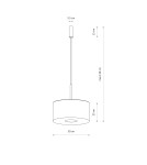 Nowodvorski SANTANA  M  Lampy sufitowe Lampy wiszące Max moc 25W only LED E27  Kremowy 11652