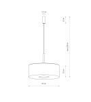 Pendant lamps with lampshade - Nowodvorski SANTANA L Ceiling lamps Pendant lamps Max wattage 25W only LED E27 Cream 11653 - product 8