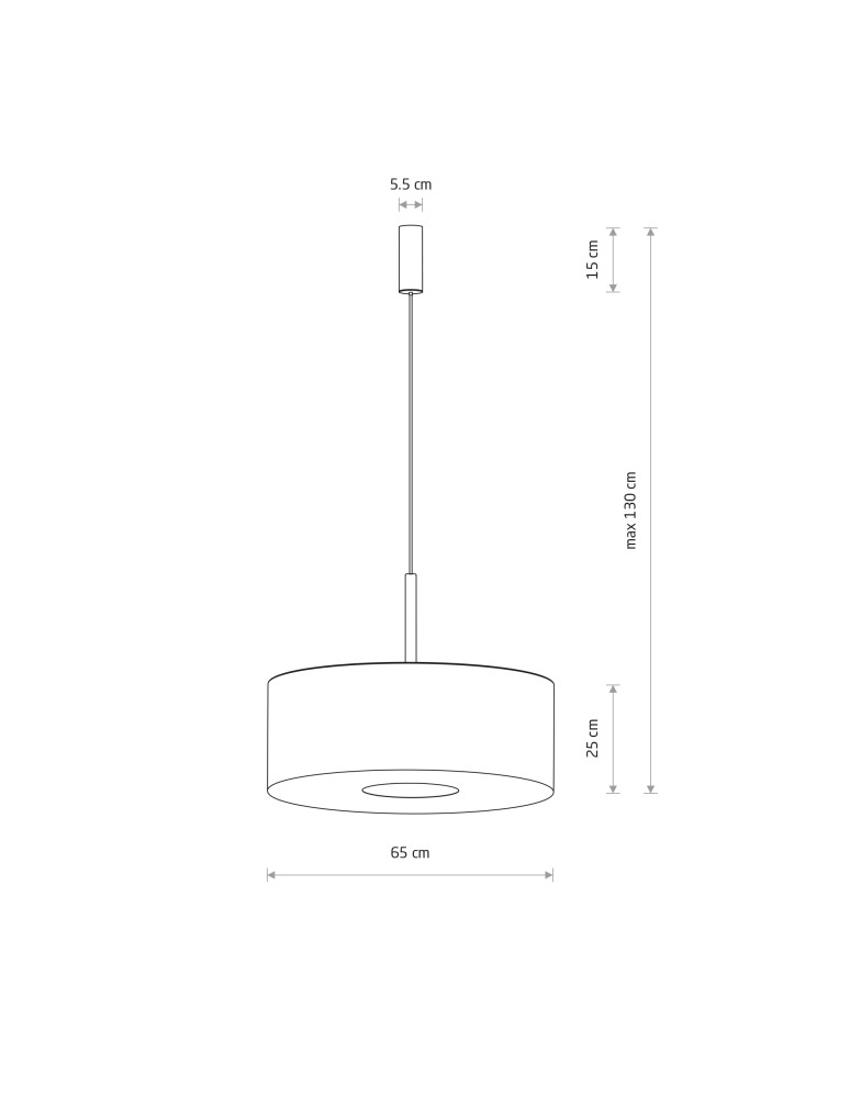 Pendant lamps with lampshade - Nowodvorski SANTANA L Ceiling lamps Pendant lamps Max wattage 25W only LED E27 Cream 11653 - product kolory-swiatla.pl 8