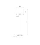 Floor lamps with lampshade - Nowodvorski SANTANA Floor Max wattage 25W only LED E27 Cream 11656 - product 8
