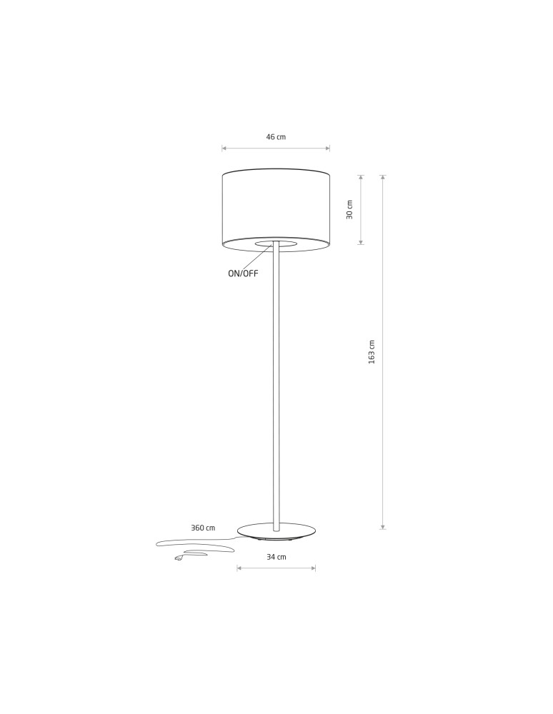 Floor lamps with lampshade - Nowodvorski SANTANA Floor Max wattage 25W only LED E27 Cream 11656 - product kolory-swiatla.pl 8