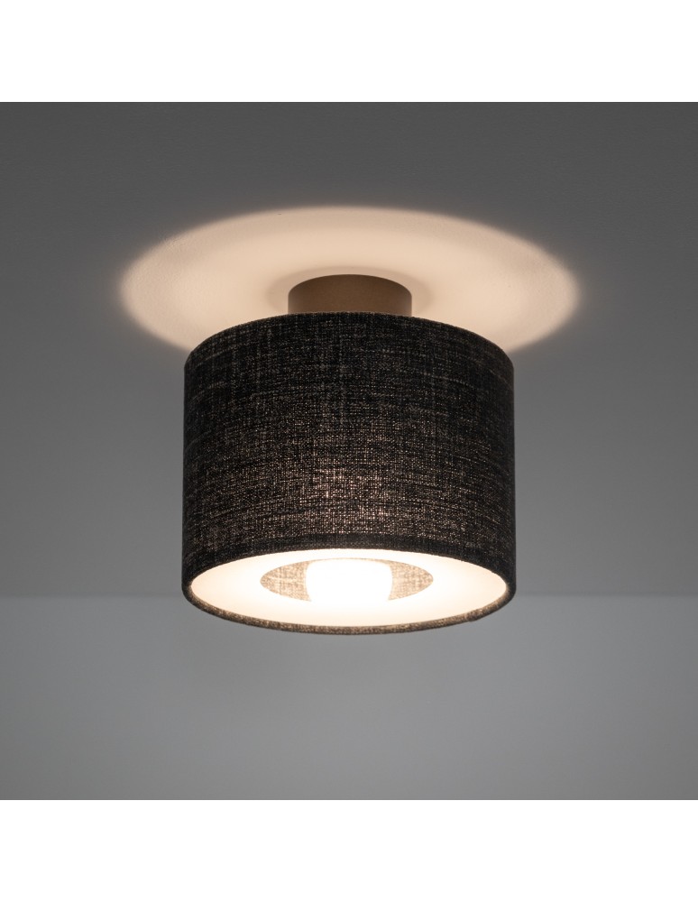 Ceiling lamps with lampshade - Nowodvorski AMARELA S Ceiling Lamps Max power 15W only LED E27 Black melange 11657 - product kolory-swiatla.pl 2