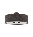 Ceiling lamps with lampshade - Nowodvorski AMARELA M Ceiling Lamps Max power 25W only LED E27 Black melange 11658 - product 1