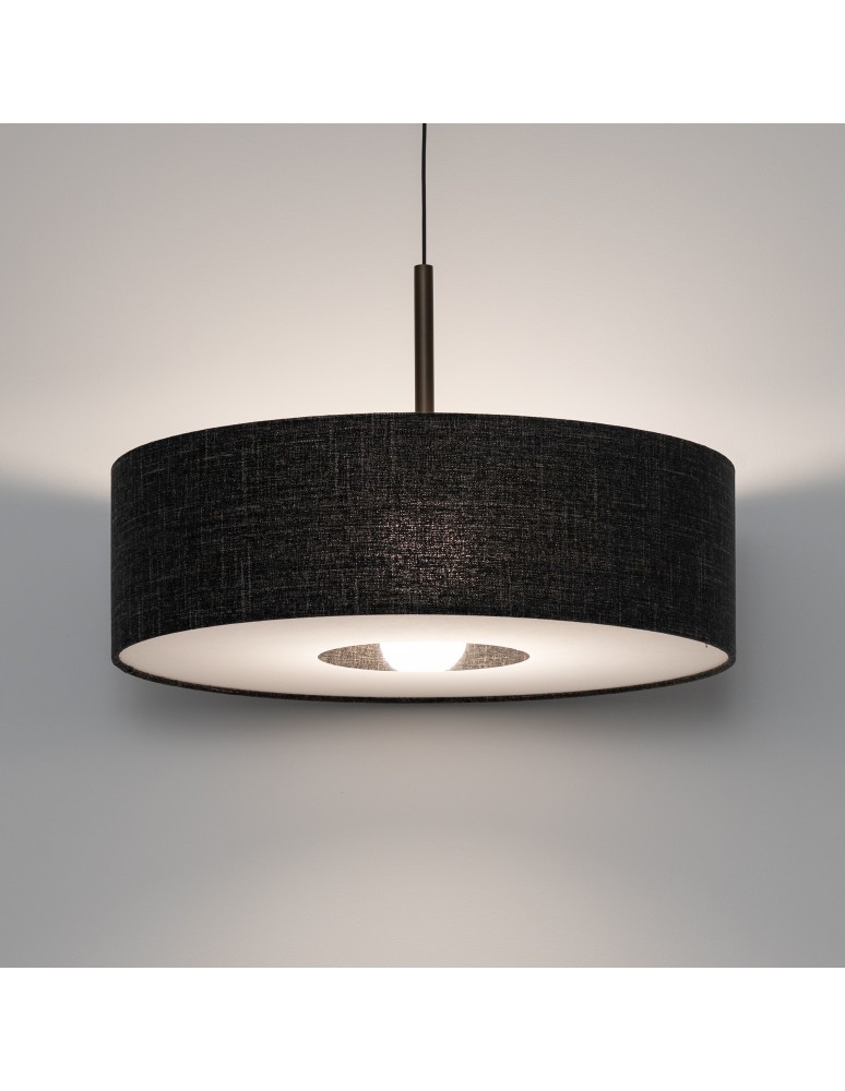 Pendant lamps with lampshade - Nowodvorski AMARELA L Ceiling lamps Pendant lamps Max wattage 25W only LED E27 Black melange 11660 - product kolory-swiatla.pl 2