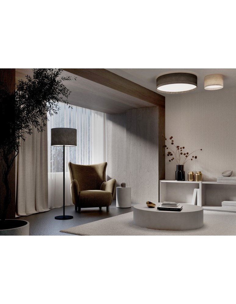 Floor lamps with lampshade - Nowodvorski LAGO Floor Max wattage 25W only LED E27 Grey 11676 - product kolory-swiatla.pl 5