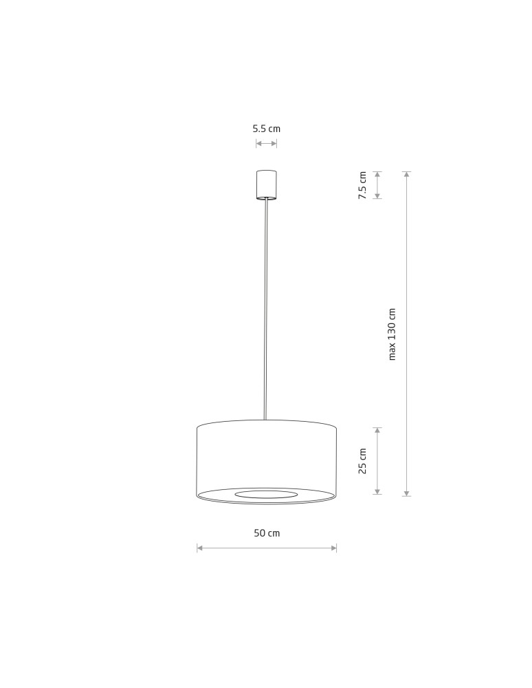 Pendant lamps with lampshade - Nowodvorski LAGO M Ceiling lamps Pendant lamps Max wattage 25W only LED E27 Grey 11674 - product kolory-swiatla.pl 11