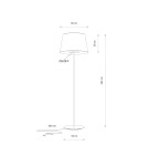 Nowodvorski TUTOIA  Podłogowa Max moc 25W only LED E27  Beż 11683