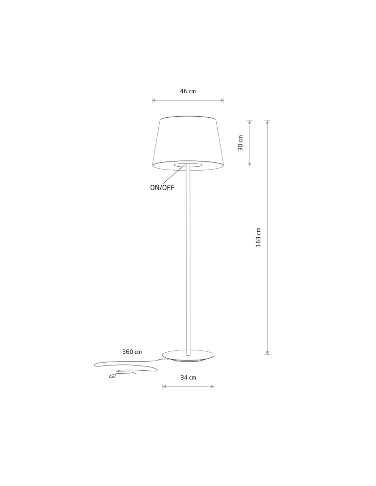 Floor lamps with lampshade - Nowodvorski TUTOIA Floor Max power 25W only LED E27 Beige 11683 - product kolory-swiatla.pl 7