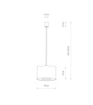Pendant lamps with lampshade - Nowodvorski CEDRO S Ceiling lamps Pendant lamps Max wattage 15W only LED E27 Beige 11664 - product 10