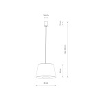 Pendant lamps with lampshade - Nowodvorski TUTOIA Ceiling lamps Pendant lamps Max wattage 25W only LED E27 Beige 11682 - product 7