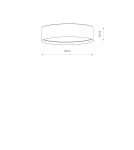 Ceiling lamps with lampshade - Nowodvorski LAGO L Ceiling Lamps Plafond Max power 15W only LED E27 Grey 11681 - product 7