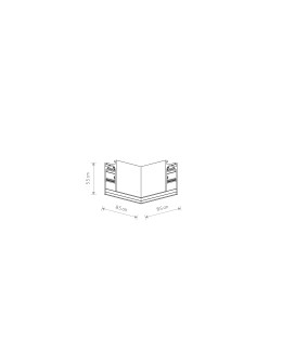 Nowodvorski LVM HORIZONTAL CORNER Systemy szynowe 1-obwodowy niskonapięciowy 48V LVM Akcesoria Natynkowe Biały 11618 - produkt 2