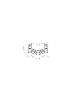 Nowodvorski LVM RECESSED HORIZONTAL CORNER Rail systems 1-circuit low voltage 48V LVM Flush Accessories White 11622 - product 2