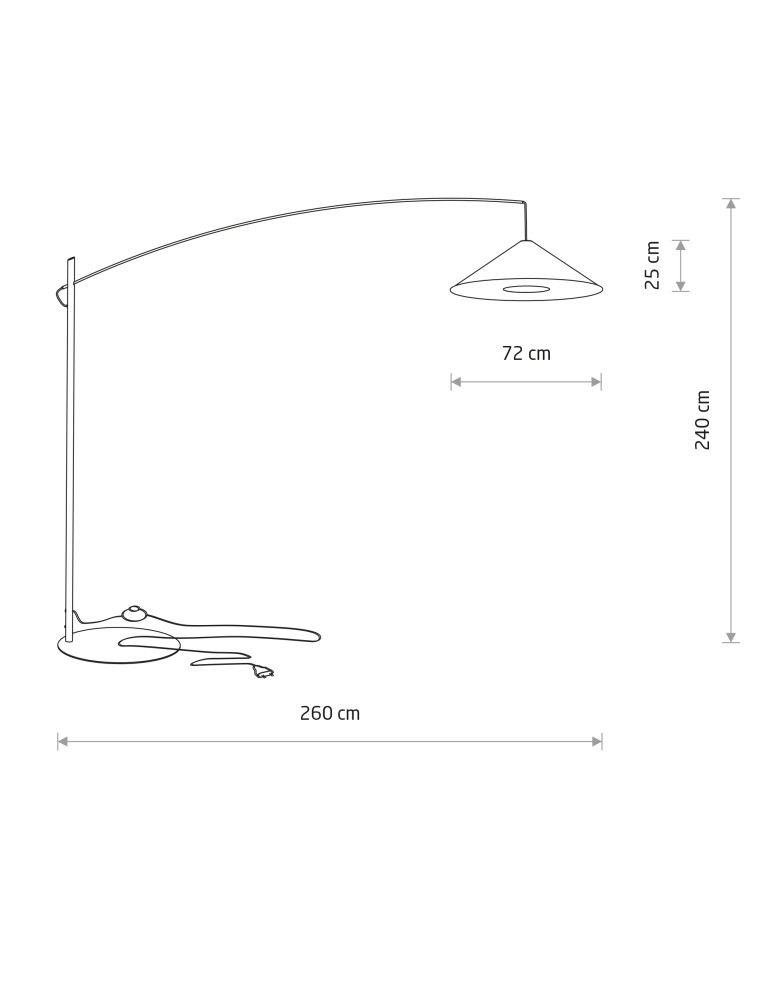 Nowodvorski POISE A  Podłogowa Max moc 25W only LED E27  Szary 11767