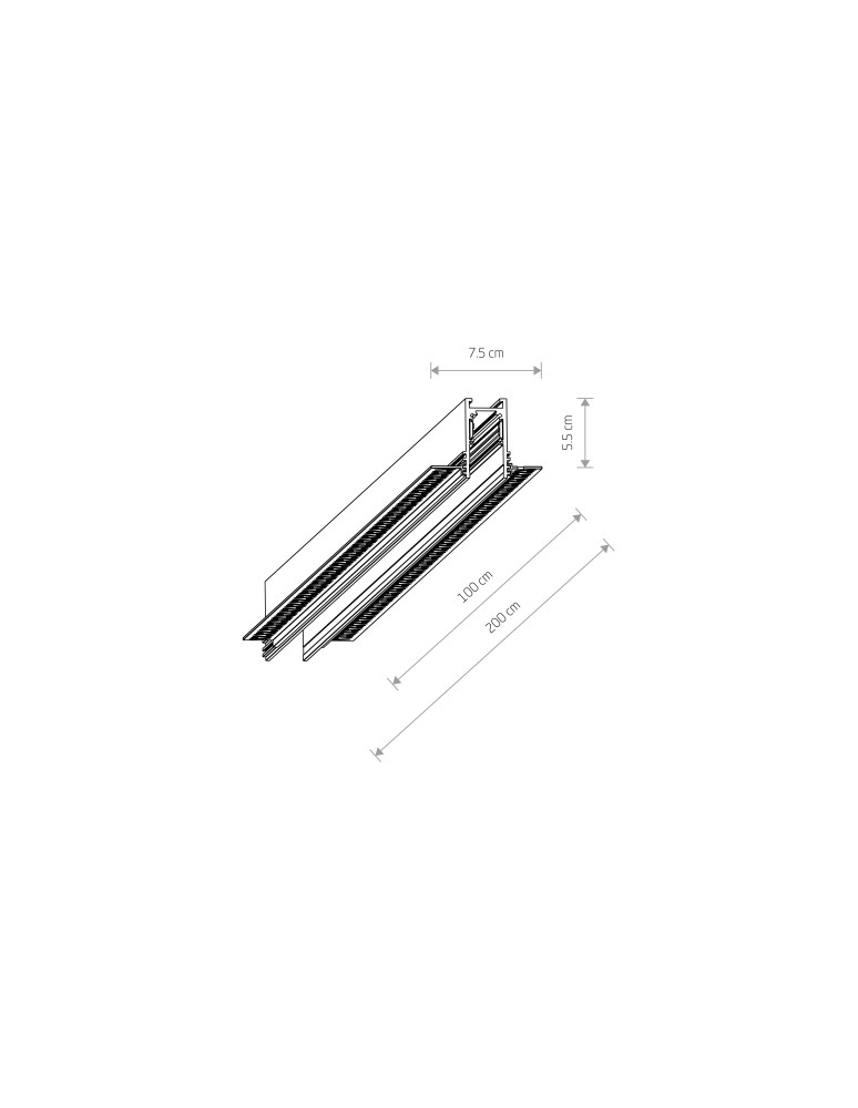 Magnetic rails - Nowodvorski LVM RECESSED TRACK 2M Rail Systems 1-circuit 48V LVM Low Voltage Rail Flush Mount White 11625 - product kolory-swiatla.pl 7