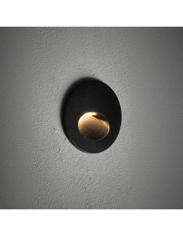 Luminaires to be built into the wall - Nowodvorski AVA LED Outdoor Wall Mounted Max wattage 3W LED IP54 3000K Black 11530 - product kolory-swiatla.pl 2