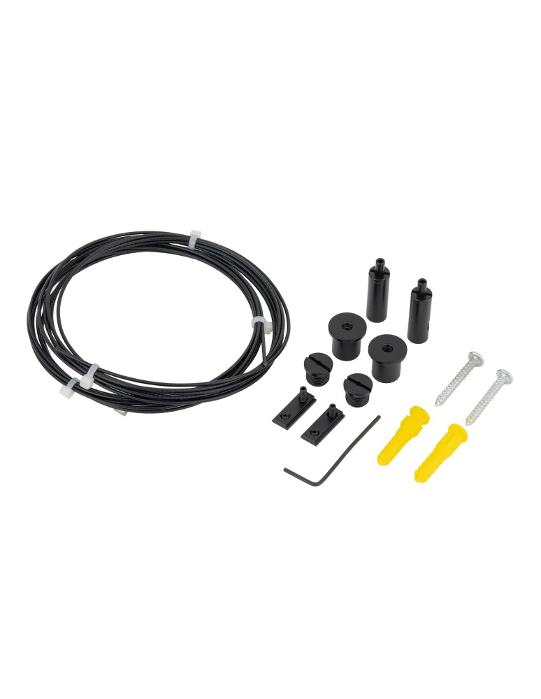 Accessories for magnetic busbars - Nowodvorski NANO - LVM SUSPENSION KIT Rail systems 1-circuit low voltage 24V NANO-LVM Surface mounted accessories Black 11744 - product kolory-swiatla.pl 1