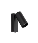 Reading wall lamps - Nowodvorski FOURTY Wall-mounted Adjustable with switch Max wattage 10W only LED GU10 R35 Black 11763 - product 1
