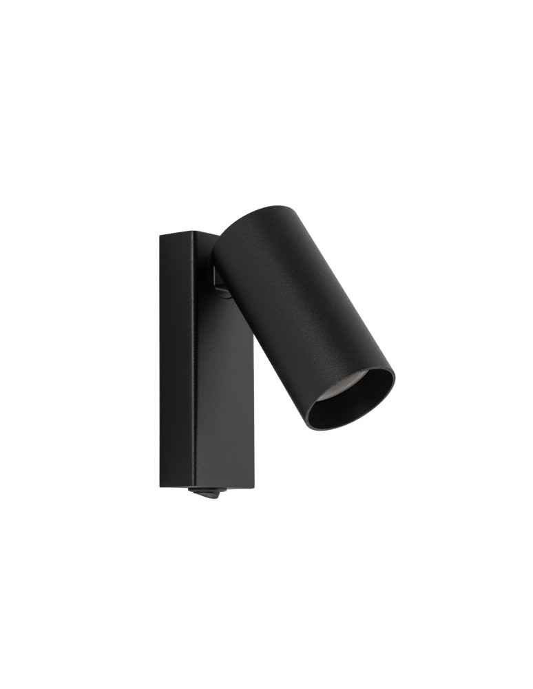 Reading wall lamps - Nowodvorski FOURTY Wall-mounted Adjustable with switch Max wattage 10W only LED GU10 R35 Black 11763 - product kolory-swiatla.pl 1