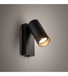 Nowodvorski FOURTY  Ścienna Regulowany z włącznikiem Max moc 10W only LED GU10 R35  Czarny 11763