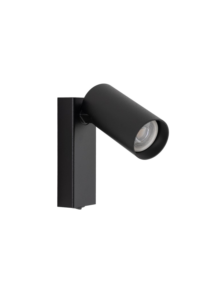 Nowodvorski FOURTY  Ścienna Regulowany z włącznikiem Max moc 10W only LED GU10 R35  Czarny 11763
