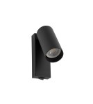 Nowodvorski FOURTY  Ścienna Regulowany z włącznikiem Max moc 10W only LED GU10 R35  Czarny 11763