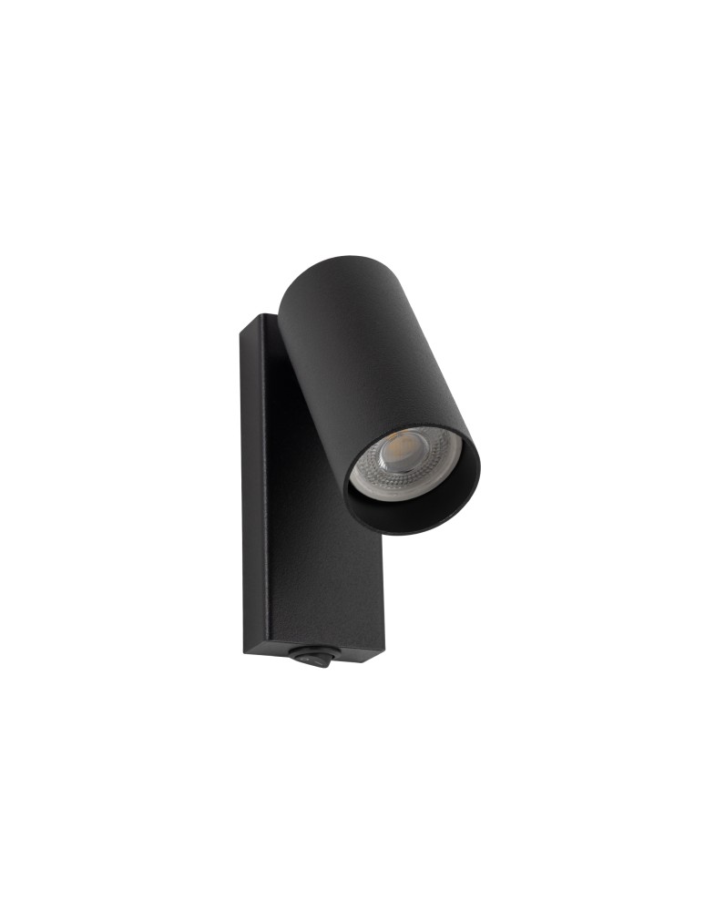 Reading wall lamps - Nowodvorski FOURTY Wall-mounted Adjustable with switch Max wattage 10W only LED GU10 R35 Black 11763 - product kolory-swiatla.pl 4